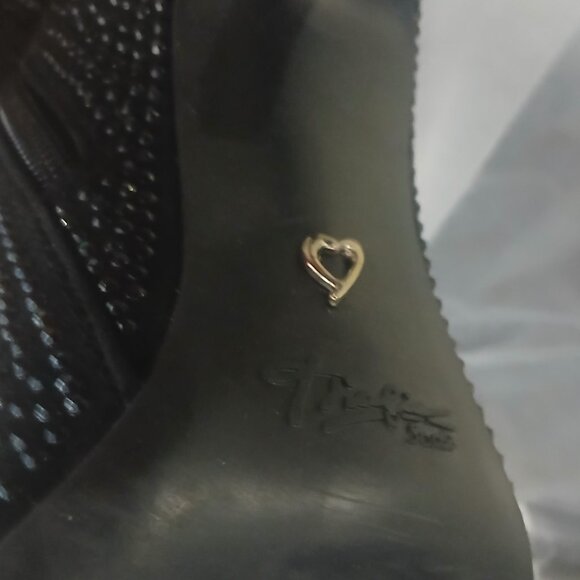 Thalia Sodi Raquell Stiletto Booties Black Bling 7.5M NWT - Picture 5 of 6